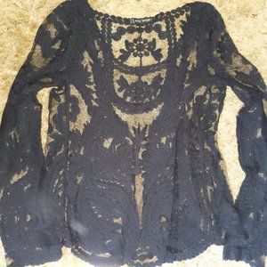 Elegant Black Lace Top